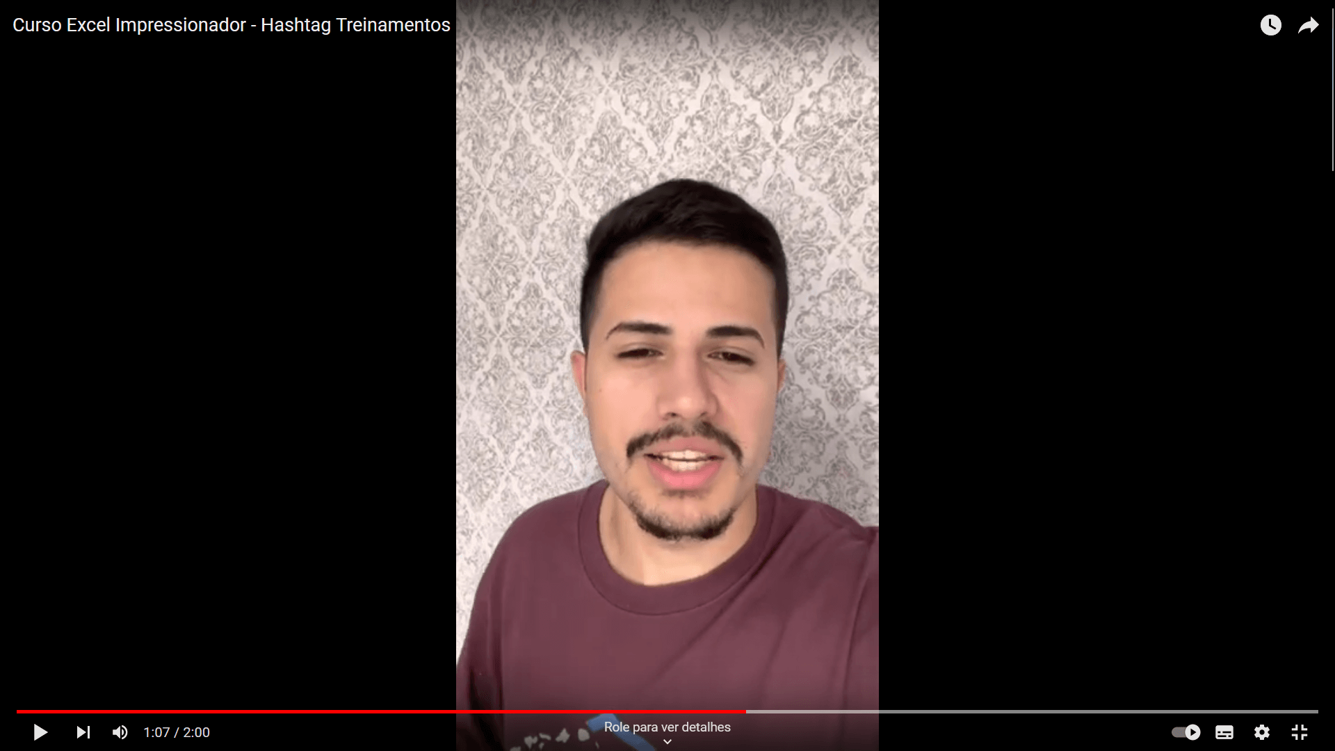 Depoimento em vídeo de Luccas Sena, aluno(a) do curso de Excel