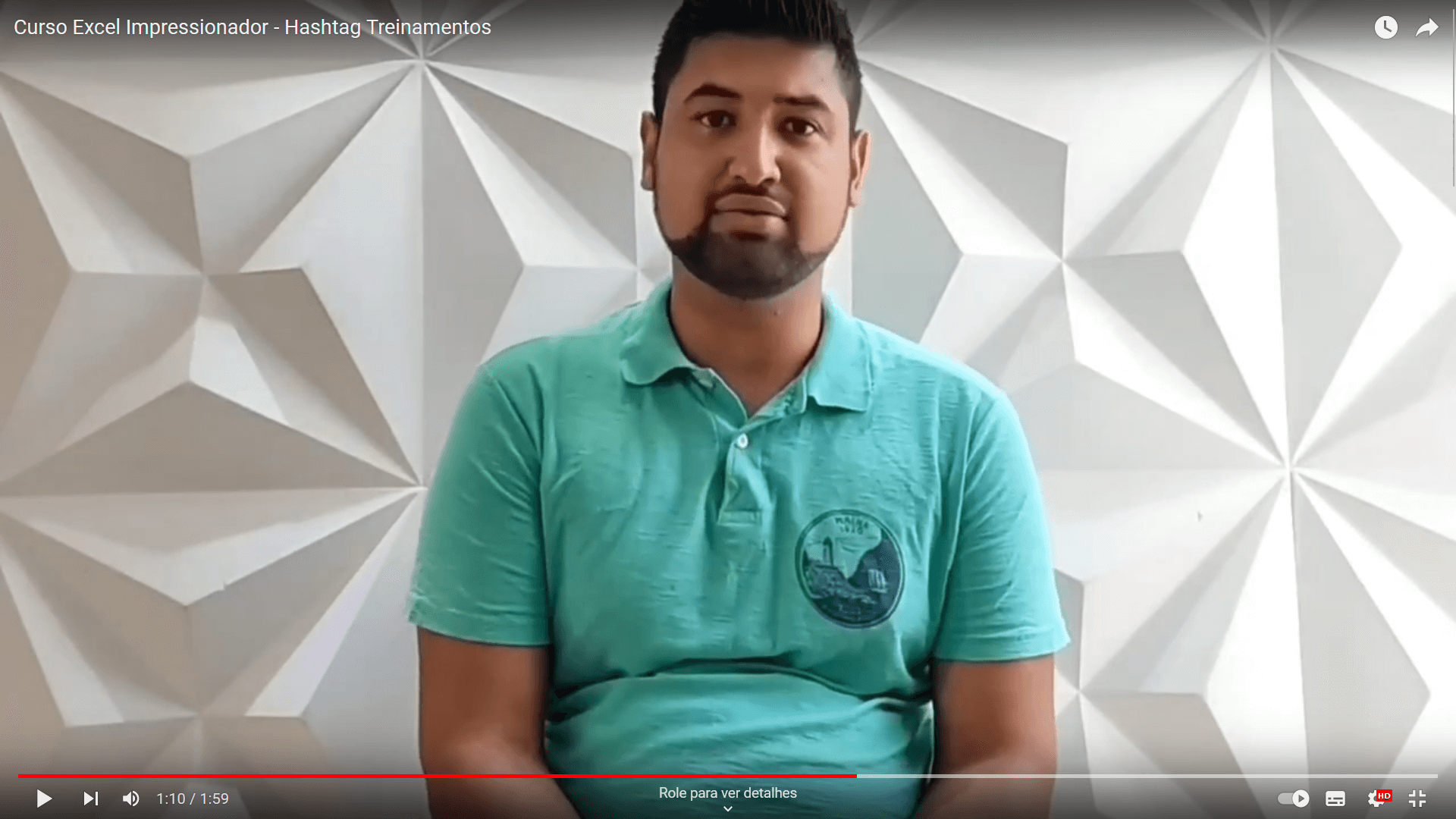 Depoimento em vídeo de Luciano Junio, aluno(a) do curso de Excel