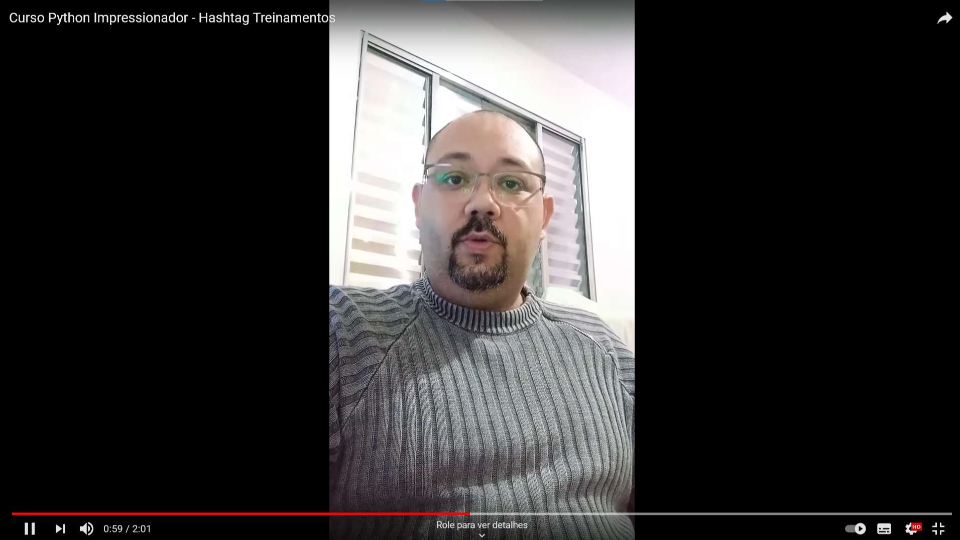 Depoimento em vídeo de Victor Barros, aluno(a) do curso de Python