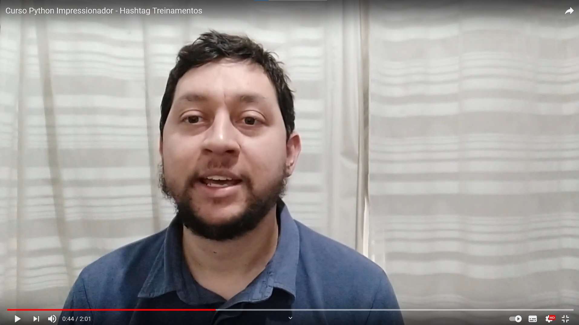 Depoimento em vídeo de Felipe de Goes, aluno(a) do curso de Python