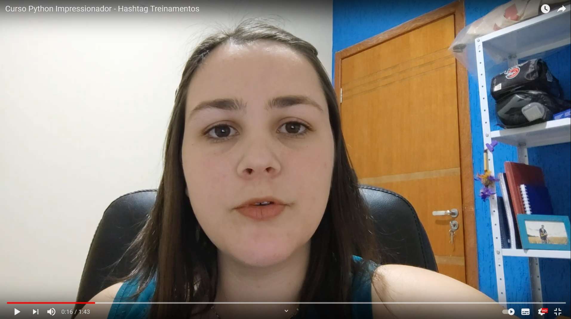 Depoimento em vídeo de Bruna Pedrico, aluno(a) do curso de Python