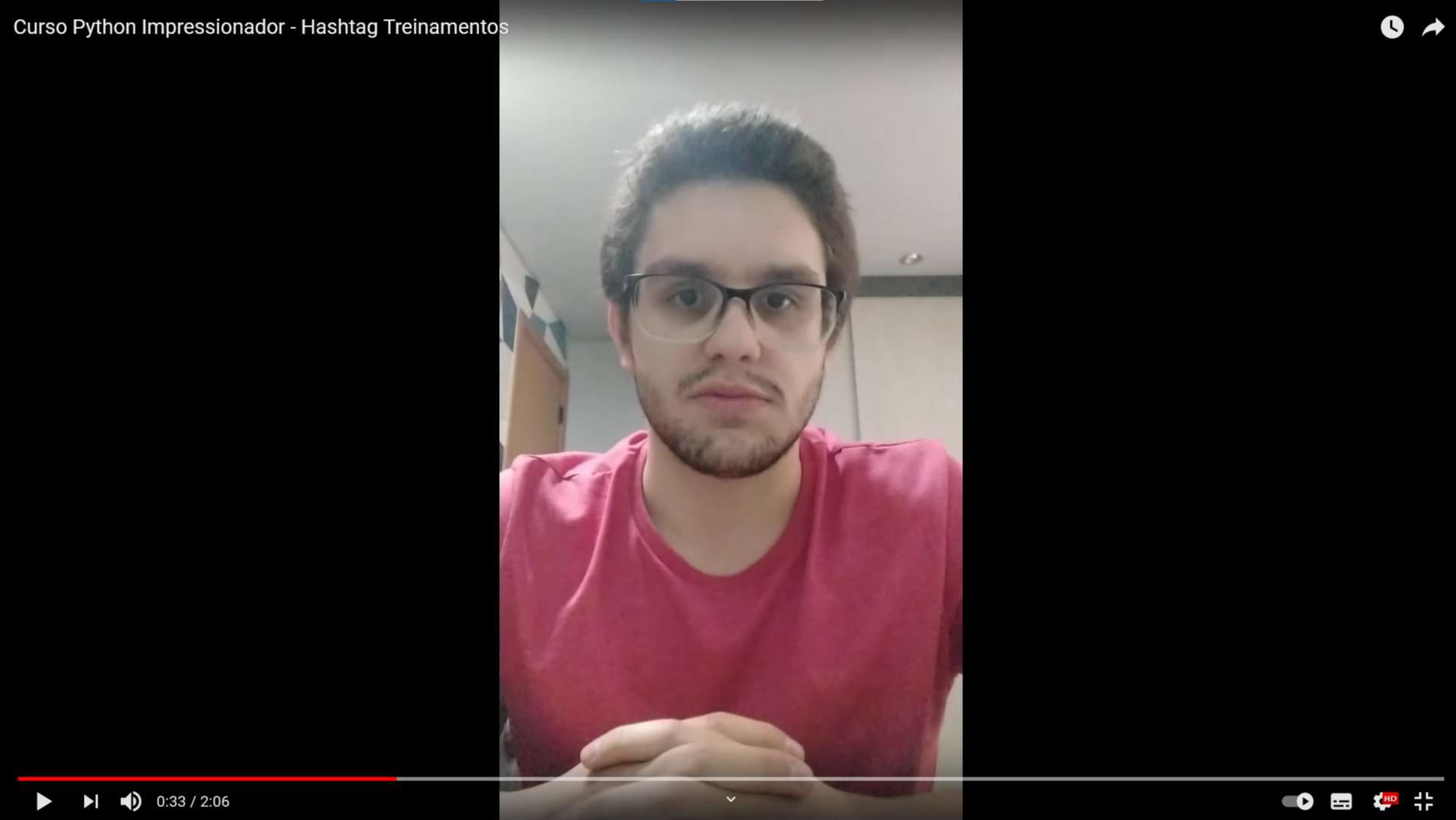 Depoimento em vídeo de Felipe Margonato, aluno(a) do curso de Python