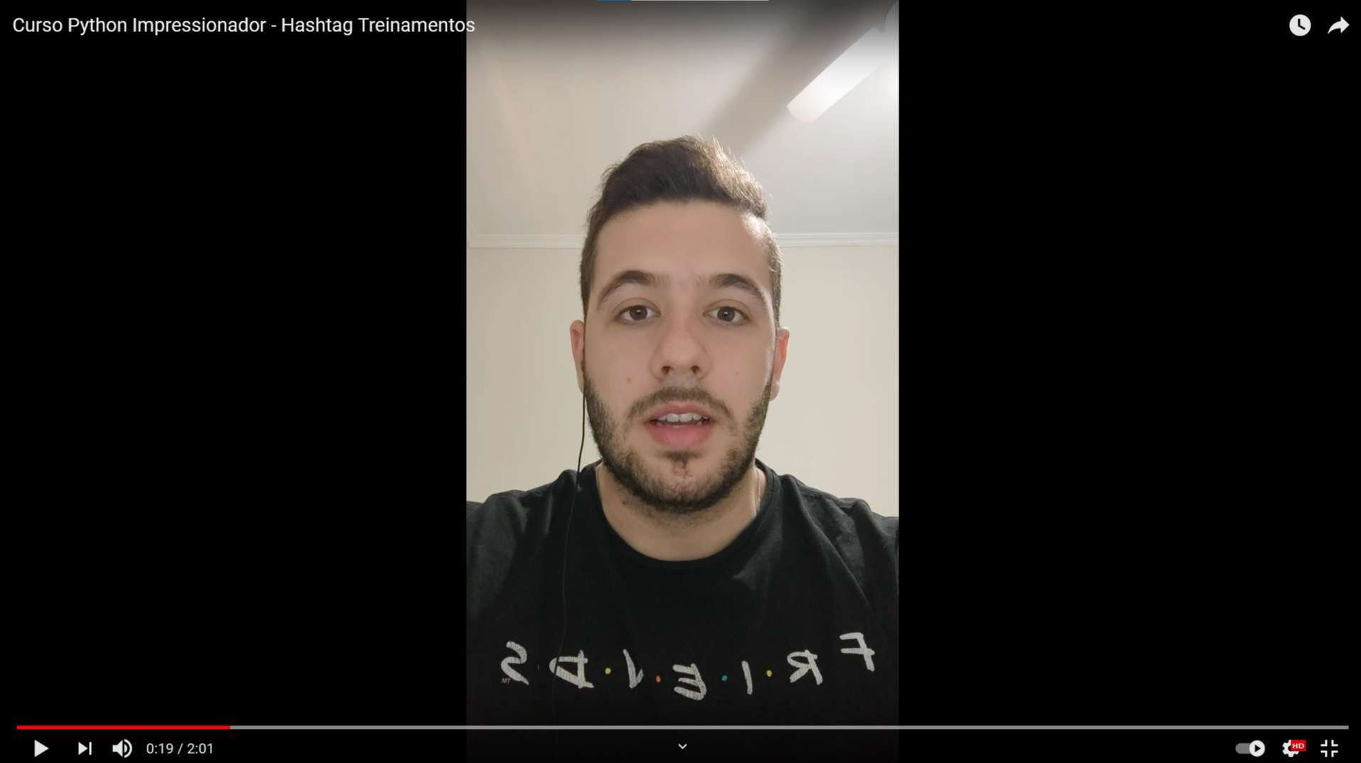 Depoimento em vídeo de João Vitor, aluno(a) do curso de Python