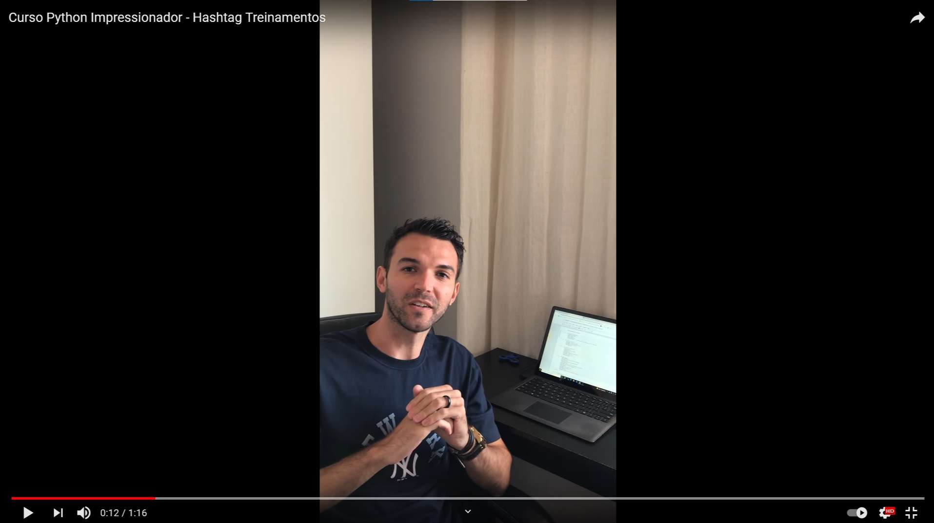 Depoimento em vídeo de Luciano Rocha, aluno(a) do curso de Python