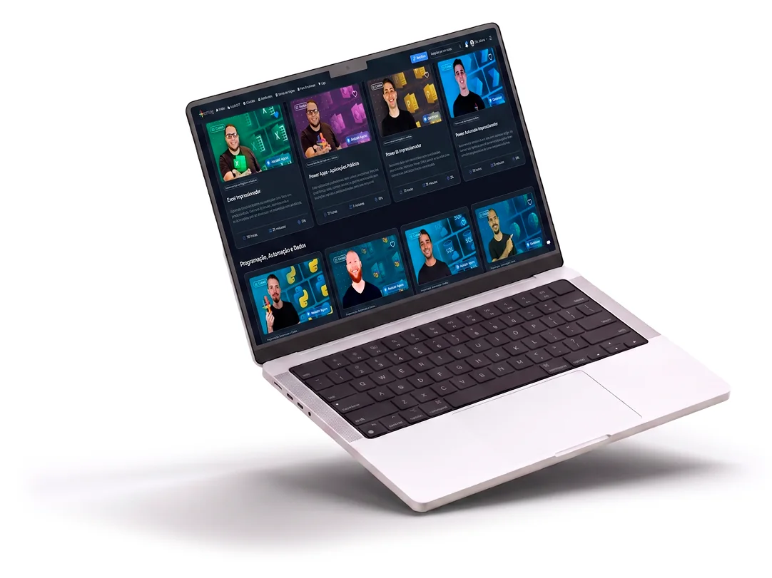 Computador mostrando a Comunidade Impressionadora