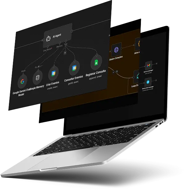 Notebook com projetos do n8n