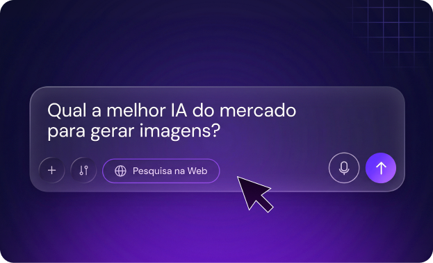 Tela de pesquisa web em tempo real no HashIA.