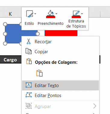 Editar texto do botão
