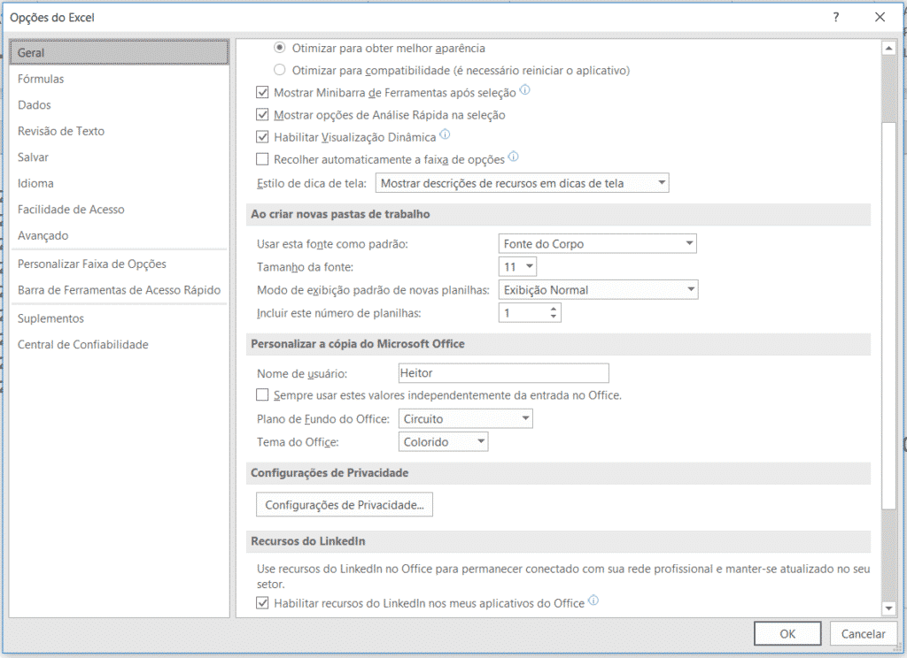 Relatório Automático para Impressionar com suas planilhas no Excel 18 Opções do Excel