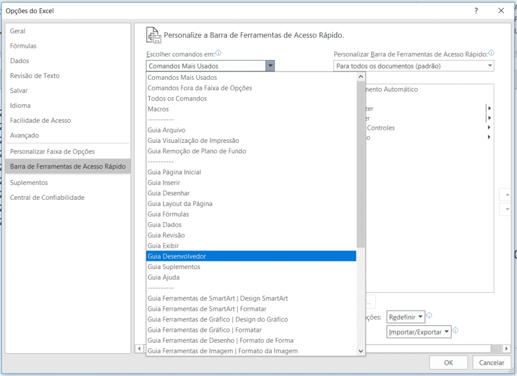 Relatório Automático para Impressionar com suas planilhas no Excel 19 Barra de Ferramentas