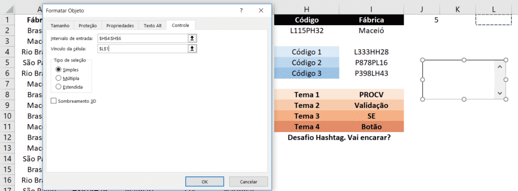 Relatório Automático para Impressionar com suas planilhas no Excel 25 Caixa de Listagem no Relatório Automático