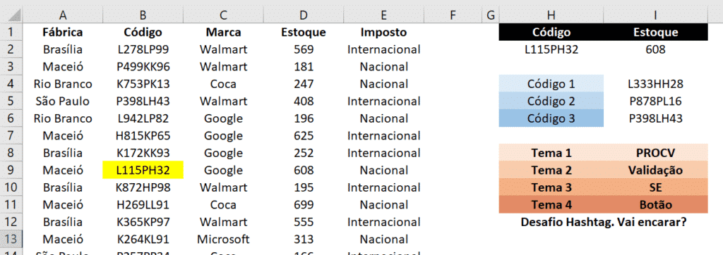 Relatório Automático para Impressionar com suas planilhas no Excel 6 Valor de Estoque do código