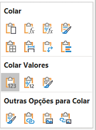 Utilizando a opção de colar valores - Teste de Excel Resolvido