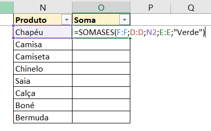 Fórmula da questão número 8 - Teste de Excel Resolvido