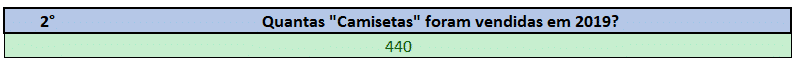 Resultado da questão número 2