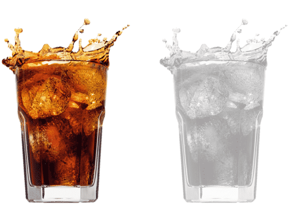 Comparação das duas imagens (original e com a cor alterada)
