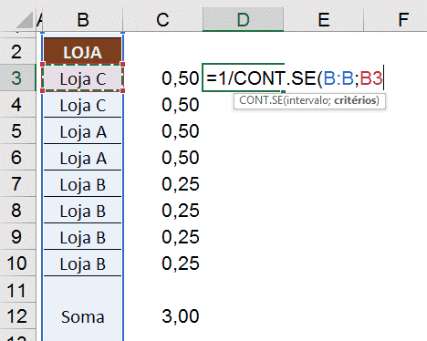 fórmulas matriciais