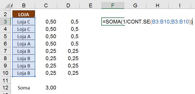 fórmulas matriciais