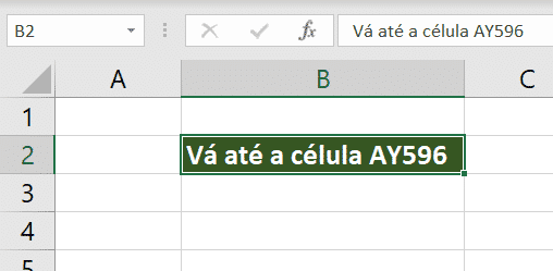 Atalho do Curso Básico de Excel para encontrar célula