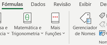 Opção do gerenciador de nomes