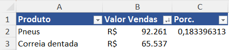 Resultado em Decimal