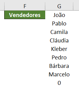 Resultado da fórmula selecionando toda a coluna