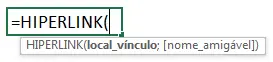 Fórmula do HIPERLINK