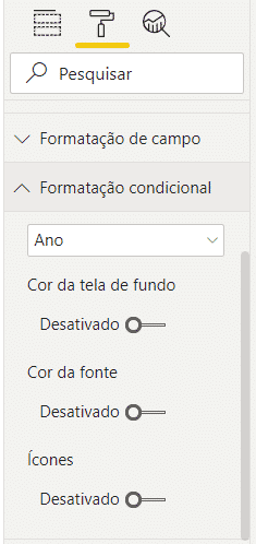 Opção de Formatação Condicional