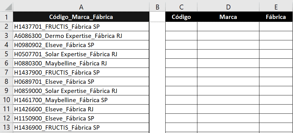 Tabela para o exercício 3