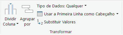 Opção para transformar a primeira linha em cabeçalho