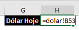 Fórmula para obter o valor do dólar