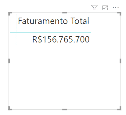Matriz inicial com o valor de faturamento total