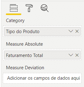 Inserindo os dados nos campos do gráfico