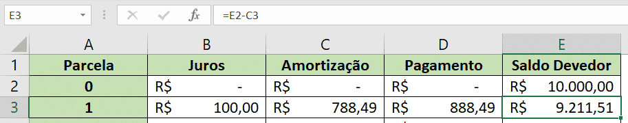 Calculando o saldo devedor