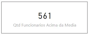 Resultado correto da quantidade de funcionários acima da média - DAX Power BI