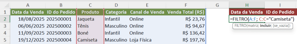 Como Filtrar Dados Simples
