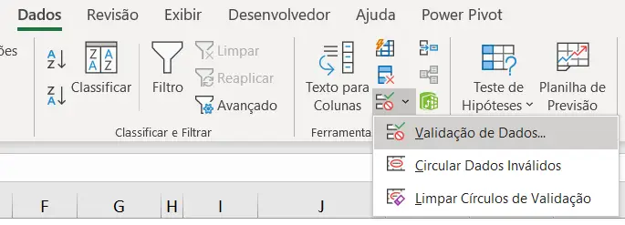 Ferramenta Validação de Dados