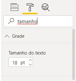 Alterando o tamanho da fonte da matriz