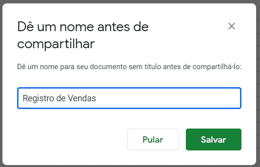 Inserindo o nome do arquivo