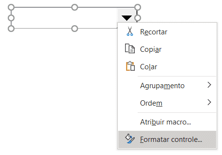Lista de Imagens no Excel (100% Automático) 13 Opção para formatar a caixa de combinação