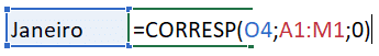 Fórmula CORRESP
