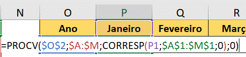 Fórmula PROCV com CORRESP