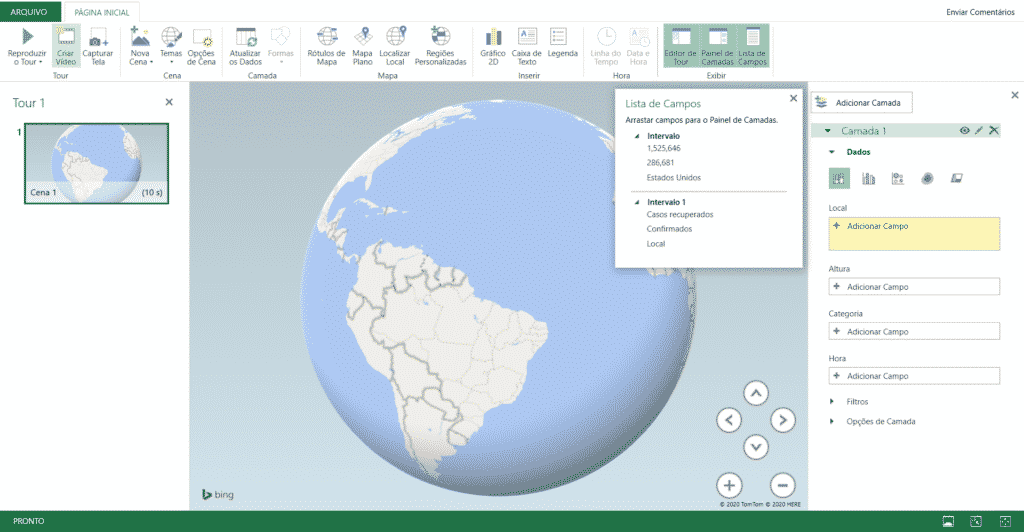 Resultado da criação do mapa