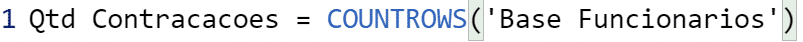 Fórmula para contar as contratações