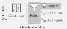 Opção para limpar todos os filtros