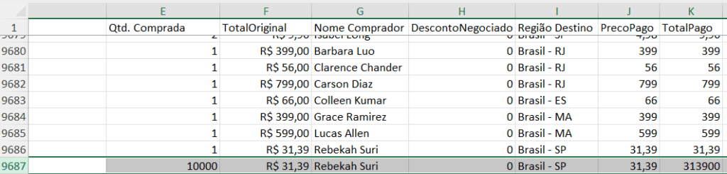 Atualizando a base de dados
