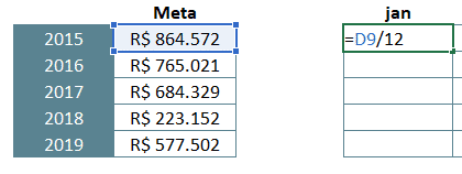 Fixando a coluna D - Travar Célula no Excel