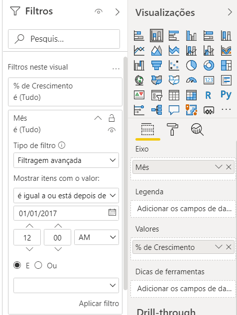 análise yoy no power bi