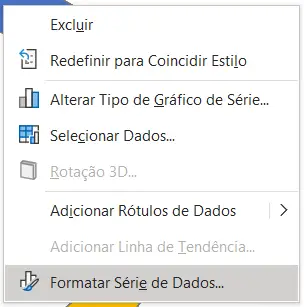 Opção para formatar os dados