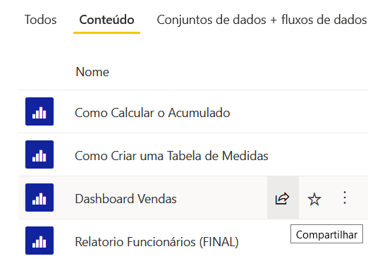 Row Level Security no Power BI: Como Restringir Dados 14 Opção para compartilhamento do relatório - Row Level Security no Power BI